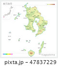 鹿児島市地図のイラスト素材