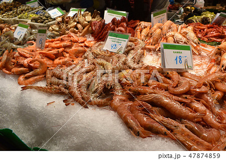 魚市場 魚屋 ヨーロッパ 魚の写真素材