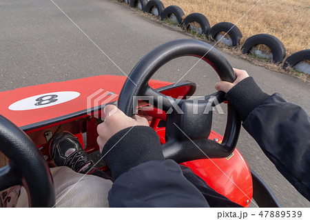 ゴーカートコース ハンドルの写真素材 ゴーカートコース ハンドルの写真素材