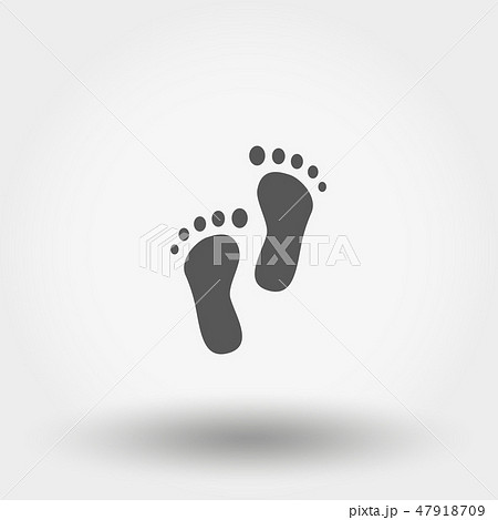 裸足歩行 挿絵 足跡 裸足 足元 跡 足 歩くのイラスト素材