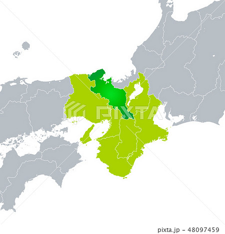 京都府 マップ 日本地図 近畿地方の写真素材