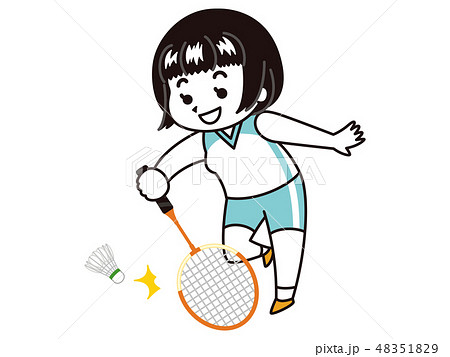 バドミントン かわいい キュート 可愛いのイラスト素材