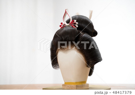 日本髪かつらの写真素材