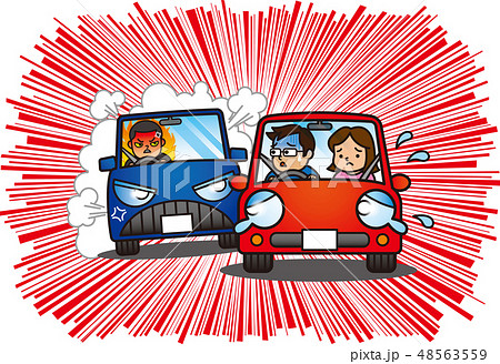 あおり運転のイラスト素材