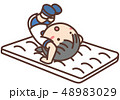 子供 小学生 マット運動 体育のイラスト素材