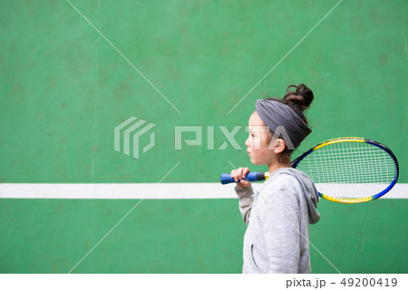 壁打ちテニスの写真素材