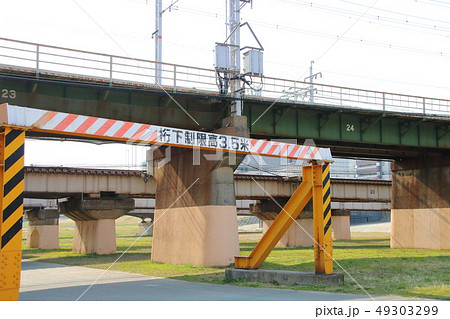 高さ制限表示の写真素材