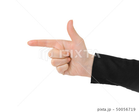 指鉄砲 記号の写真素材