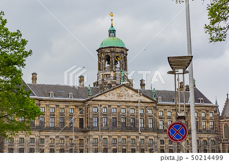 王宮 ランドマーク アムステルダム オランダの写真素材