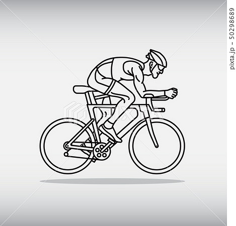 自転車に乗る人のイラスト素材