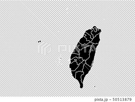 ベクター 台湾 地図 世界のイラスト素材