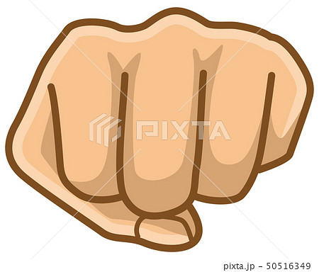 握り拳 グー 右手 手の写真素材