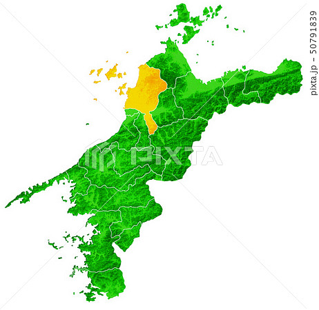 四国地図のイラスト素材集 Pixta ピクスタ