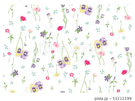 花柄 パターン 壁紙 花のイラスト素材