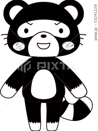 動物 狸 表情 キャラクターのイラスト素材