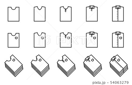 Short-sleeved baseball shirt / T-shirt template - Stock Illustration  [70016355] - PIXTA