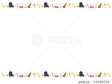 音楽 楽器 フレーム 枠のイラスト素材