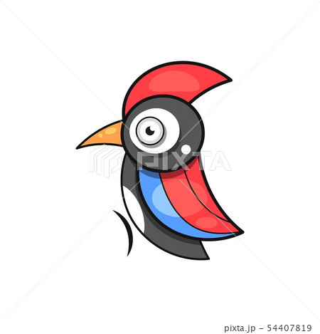 ベクター キツツキ 鳥 ロゴの写真素材