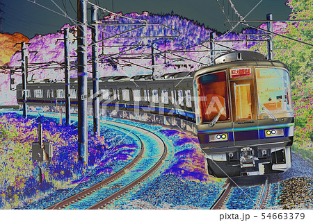 電車 関西 列車 乗り物のイラスト素材