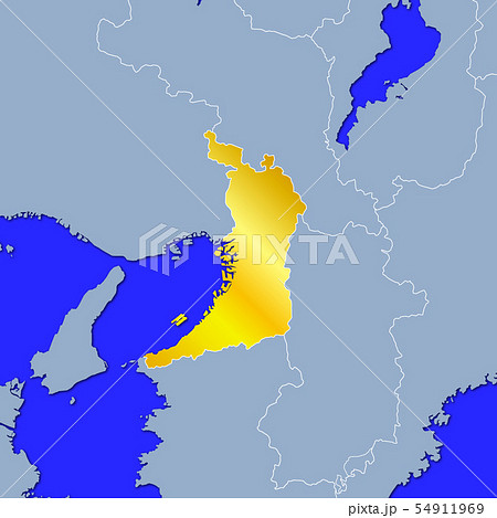 大阪府地図のイラスト素材