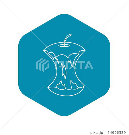 Apple Core Icon Outline Styleのイラスト素材