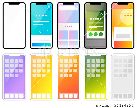 新型iphoneのイラスト素材
