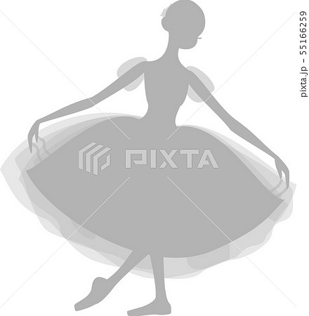 バレエ バレリーナ ジゼル シルエットのイラスト素材