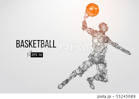 バスケ バスケットボール 籠球 選手のイラスト素材