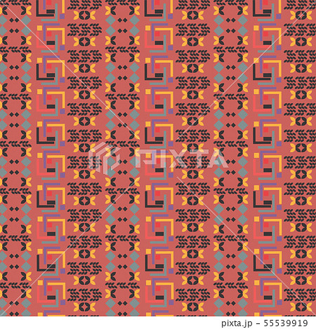 アステカ 模様の写真素材