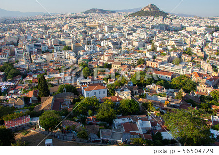 アクロポリス 街並み 外国の風景 ギリシャ神話の写真素材