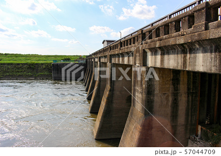 関宿水門の写真素材