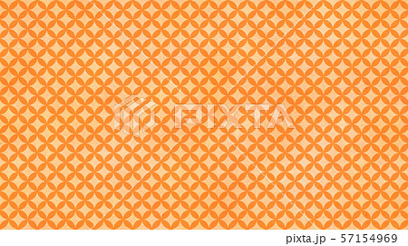 和柄 バックグラウンド 模様 オレンジ色 壁紙のイラスト素材