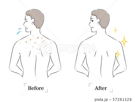 ベクター 後ろ姿 男性 背中のイラスト素材