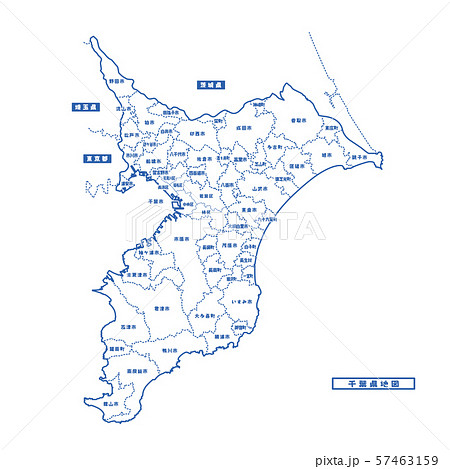 千葉県地図のイラスト素材