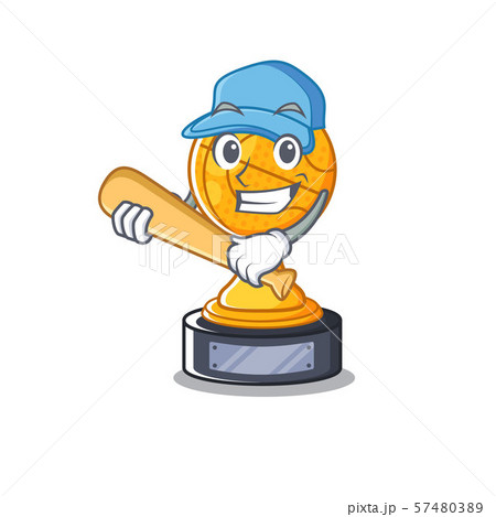 ベースボール 野球 キャラクター 文字のイラスト素材