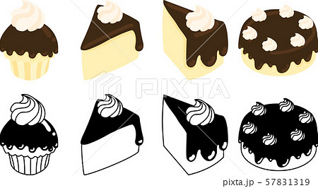 シフォンケーキのイラスト素材集 ピクスタ