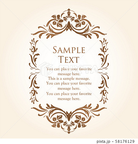 フレーム エレガント アンティーク 枠のイラスト素材