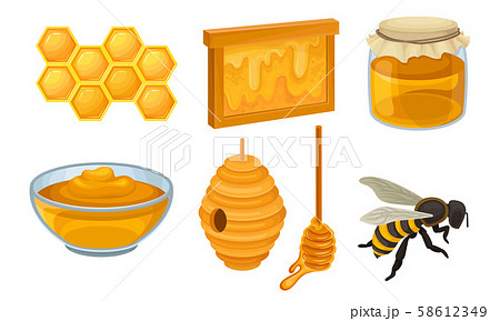 はちみつ 蜂蜜 蜜 つぼのイラスト素材
