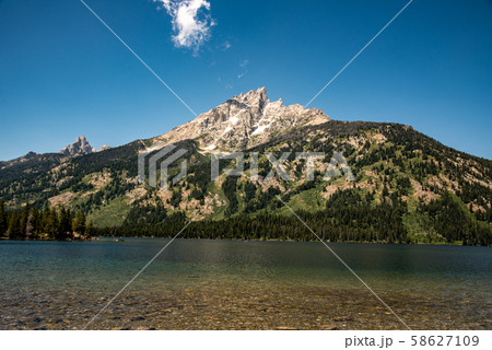 ジャクソン湖の写真素材