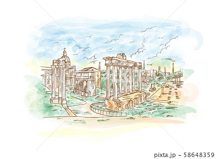 フォロ・ロマーノのイラスト素材 - PIXTA