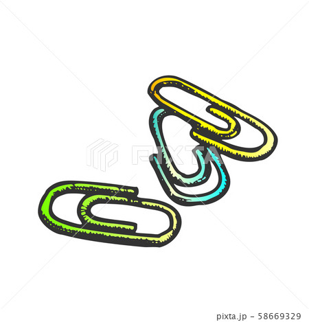 クリップ 金具 バインダー 執着のイラスト素材