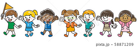 ベクター 子供 世界 仲良しのイラスト素材