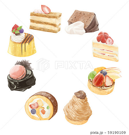 シフォンケーキのイラスト素材集 ピクスタ