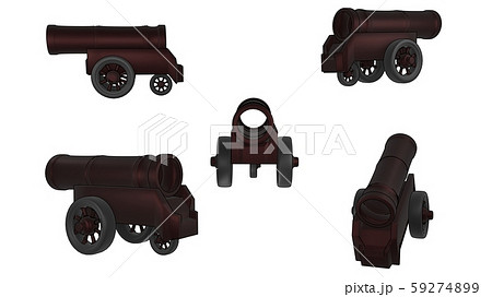 砲台 大砲のイラスト素材