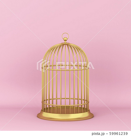 Closed Decorative Bird Cageのイラスト素材