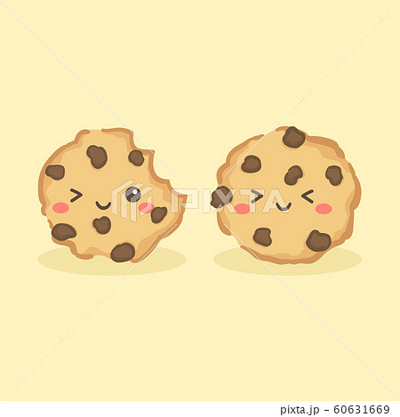 Cute Choco Chip Cookies Vector Illustration のイラスト素材 Cute Choco Chip Cookies Vector Illustration のイラスト素材