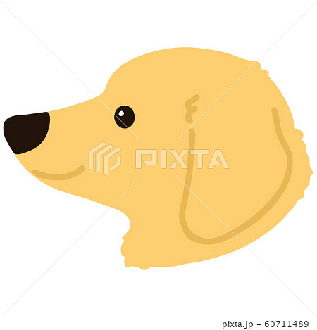 犬の横顔のイラスト素材