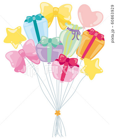 イラスト素材 アイコン 風船 バルーンの写真素材