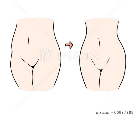 垂れ尻のイラスト素材