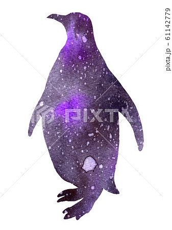 コウテイペンギン シルエット ペンギン イラストのイラスト素材